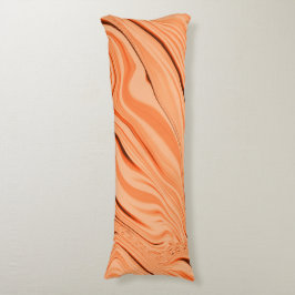 Krusar i orange, böjda bruna cylindrar kroppskudde