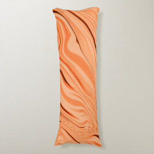 Krusar i orange, böjda bruna cylindrar kroppskudde