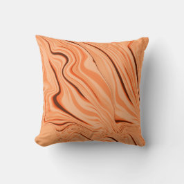 Krusar i orange, böjda bruna cylindrar kudde