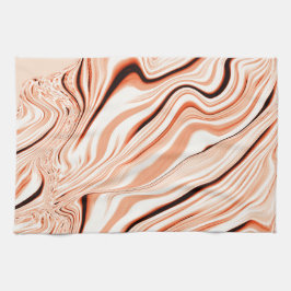 Krusar i skuggor av beige, böjda bruna cylindrar kökshandduk