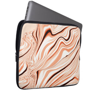 Krusar i skuggor av beige, böjda bruna cylindrar laptop fodral