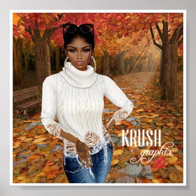 Krush Graphix av Ahsek Novel Hej Fall Poster 2 (Framsidan)