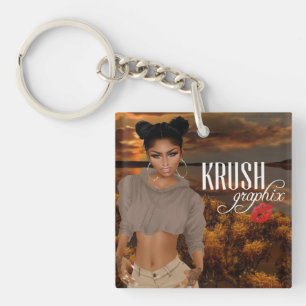 Krush Graphix av Ahsek Novel Keychain 4