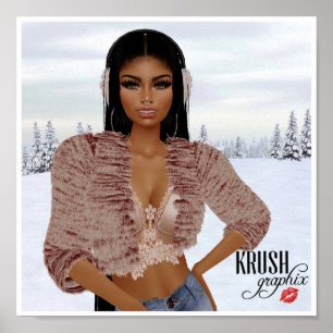 Krush Graphix av Ahsek Novel Snö Day Poster 2