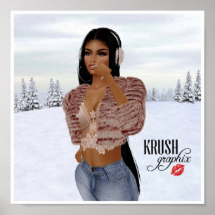 Krush Graphix av Ahsek Novel Snö Day Poster 3