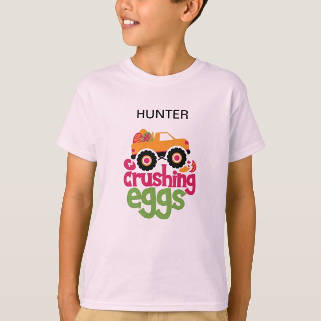 "KRUSHINGÄGG I LASTBIL" PÅSK T-SHIRT (Framsida)