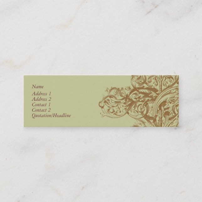 Krusidullen profilerar kortet mini visitkort (Framsida)