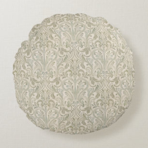 Krusifikatspresent Ny Hem Neutral Salvia Damask Rund Kudde