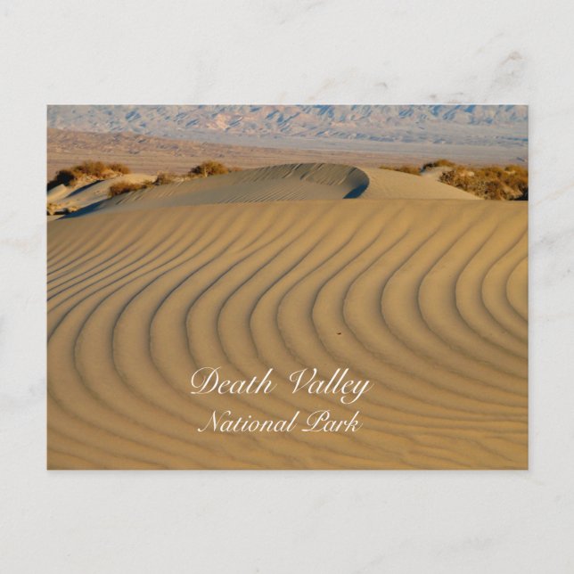 Krusig sand, Mesquite Flat, Death Valley NP, CA Vykort (Framsida)