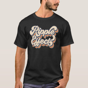 Krusningseffekttypografi Retro Sunset Ripple Eff T Shirt