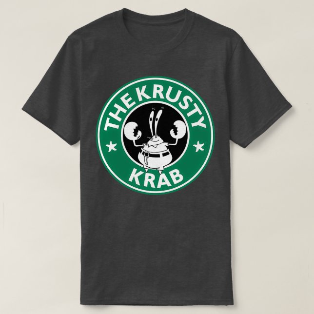 KRUSTY KRAB COFFEE PARODY T SHIRT (Design framsida)