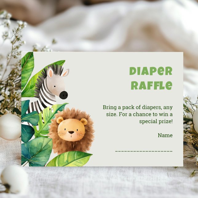 Krut av havskräpposter för havskräfta tilläggskort (Safari wild one baby shower enclosure card)