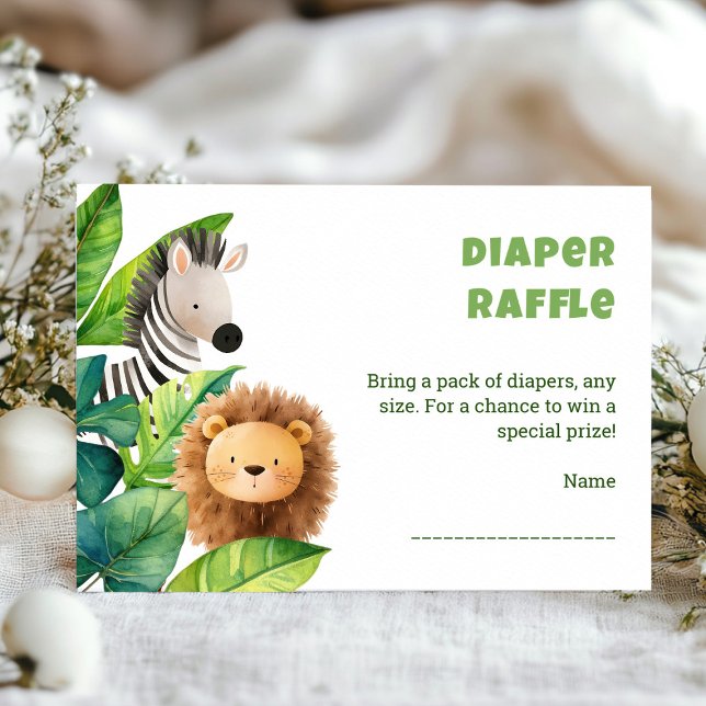 Krut av havskräpposter för havskräfta tilläggskort (Safari wild one baby shower enclosure card)
