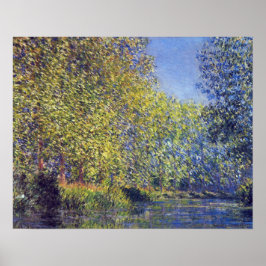 Krvavina i Eptefloden nära Giverny av Claude Monet Poster