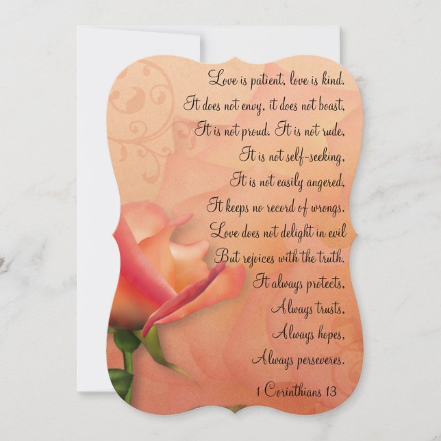 KRW 1 Corinthians 13 Kärlek är patientinbjudan Inbjudningar (Framsida)