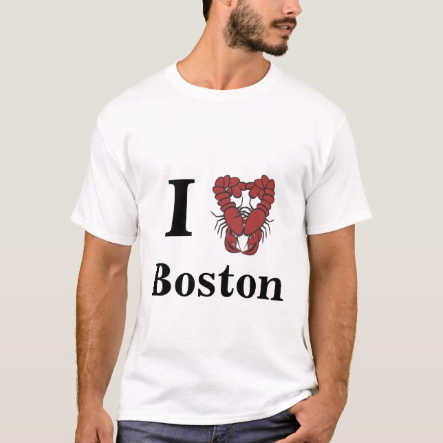 KRW älskar jag den Boston roligthumret T-shirt (Framsida)