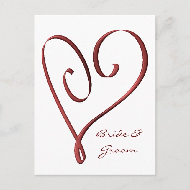 KRW Anpassningsbar Stylized Red Heart OSA kort (Framsida)
