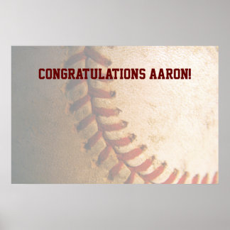 KRW Baseball Pub Mitzvah Autograph Keepsaké Poster