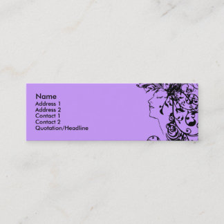 Krw-blommandeskönhet profilerar kortet mini visitkort