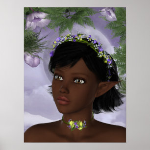 KRW Blommigt Fairy Fantasy Poster