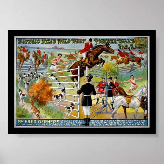KRW Buffalo Bill and Pawnee Bill Show Poster (Framsidan)