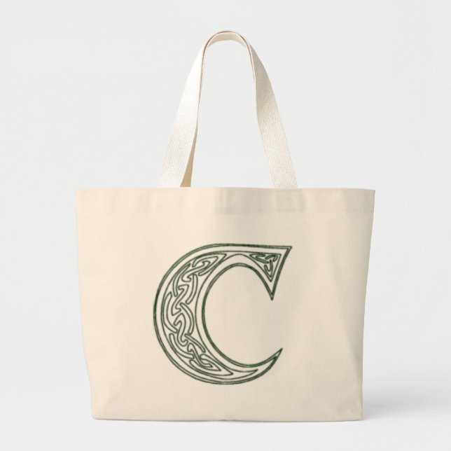 KRW - C - Den Celtic Monogrammed totot hänger lös Jumbo Tygkasse (Framsidan)