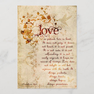 KRW Corinthians Kärlek är: Bröllopsinbjudan Ecru Inbjudningar