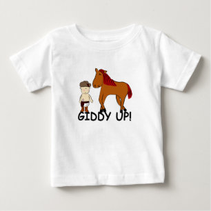 KRW Cute Giddy Up Horsie Baby Cowboy T-shirt