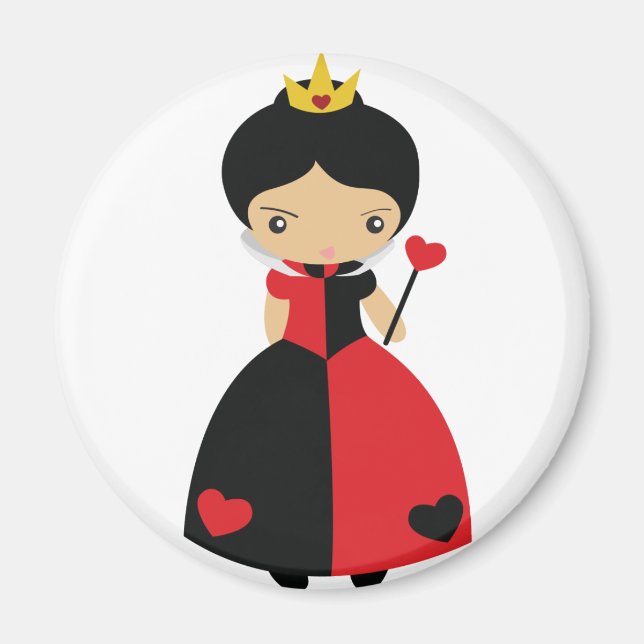 KRW Cute Queen of Hearts Magnet (Framsidan)