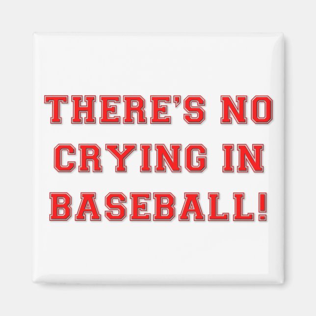 KRW Det Gråter inte i Baseball Magnet (Framsidan)