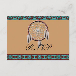 KRW Dreamcatcher Native American Bröllop OSA Kort