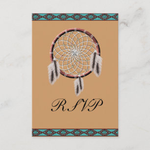 KRW Dreamcatcher Native American Bröllop OSA Kort