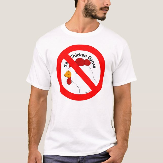 KRW Funny No Chicken Dance Bröllop Tee Shirt (Framsida)