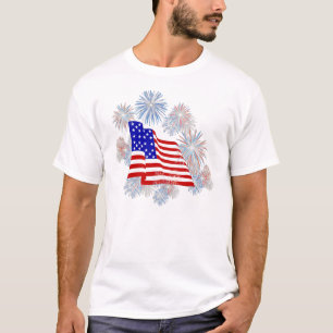 Krw-fyrverkerier sjunker den patriotiska T-tröja T-shirt
