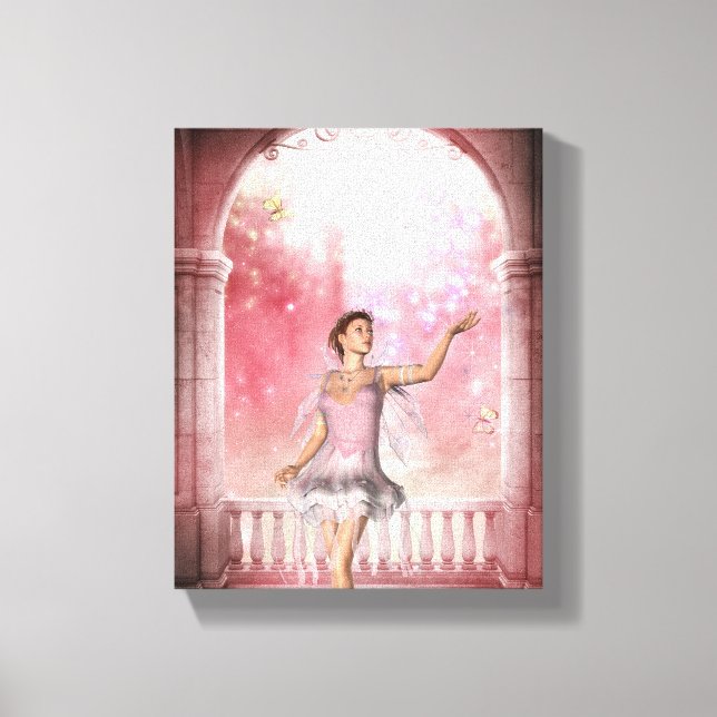 KRW Gloaming i Rosa Fantasy Art Canvas (Framsida)