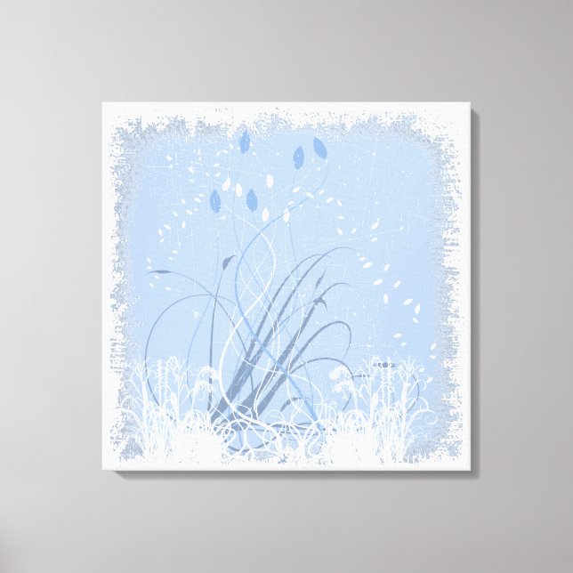 KRW Grunge in Blue Wrapped Canvas (Framsida)