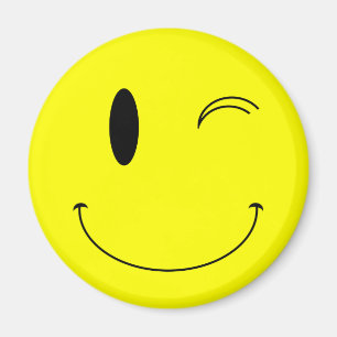 KRW Gult Winking Ansikte Magnet