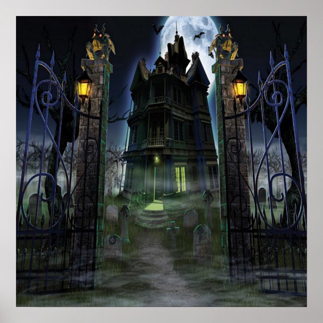 KRW Halloween Decor Poster Creepy Castle (Framsidan)