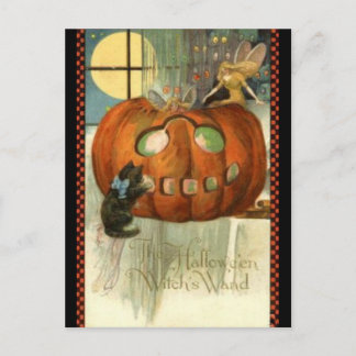 KRW Häxans stav Vintage Halloween Vykort