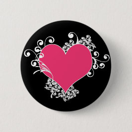 KRW Hearts and Swirls Button Knapp