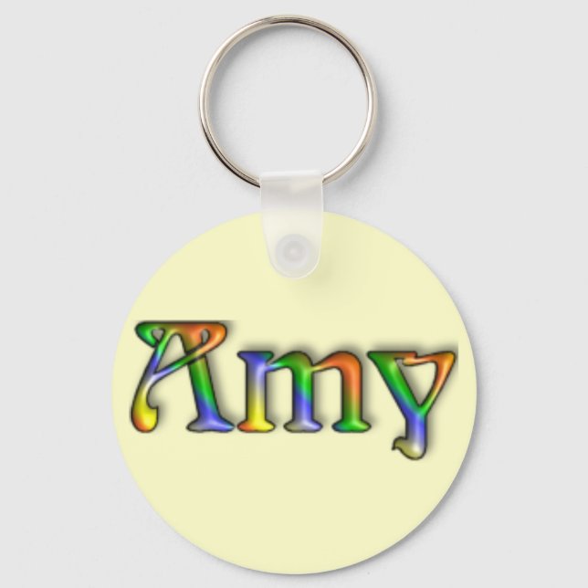 KRW Hippie Groove Namn Keychain - Amy Nyckelring (Framsida)