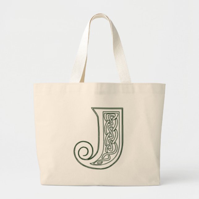 KRW - J - Den Celtic Monogrammed totot hänger lös Jumbo Tygkasse (Framsidan)