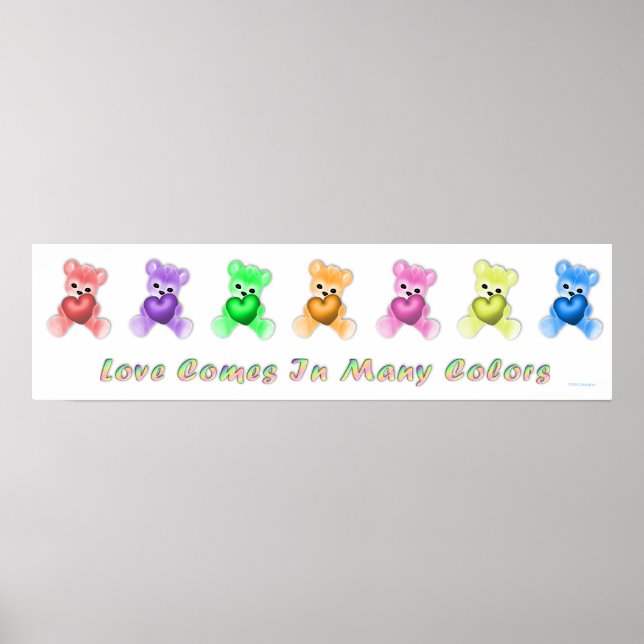 KRW Kärlek kommer i många Färg Poster (Framsidan)