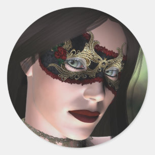 KRW MasqueraFantasy Stickers Runt Klistermärke
