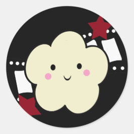 KRW Movie Popcorn Kawaii Sticker Runt Klistermärke