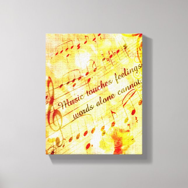 KRW Music Touches Feelings Parchment Canvas Art (Framsida)