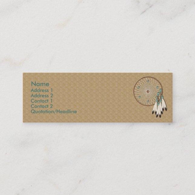 KRW Native American Dreamcatcher Anpassningsbar Mini Visitkort (Framsida)