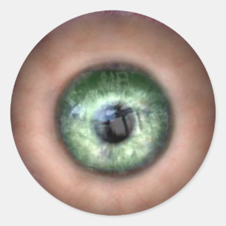 KRW Öga i Monster Halloween Runt Klistermärke