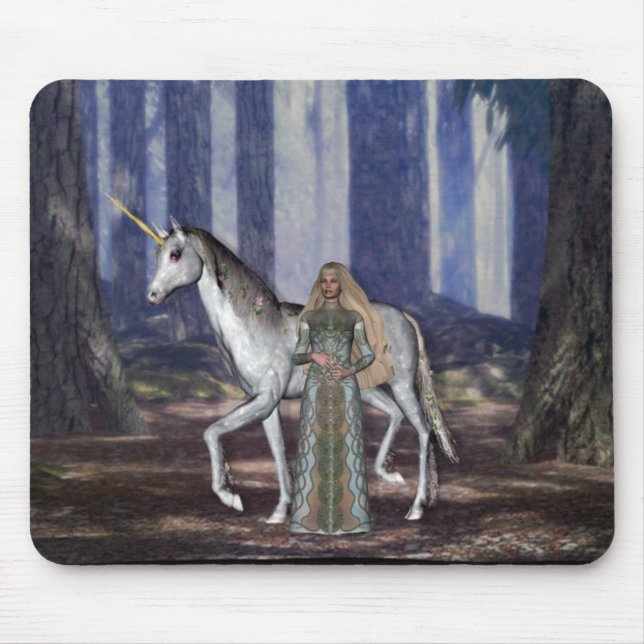 Krw-oskuld och unicornen musmatta (Framsidan)