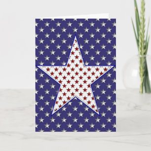 KRW Patriotic Stars Note Card Kort